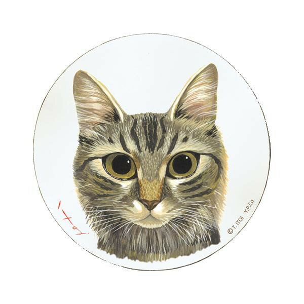 （同梱不可） ユーパワー 糸井忠晴 木製ラウンドアート トラ(Mサイズ) IT-01014 迫力のまんまるアート。