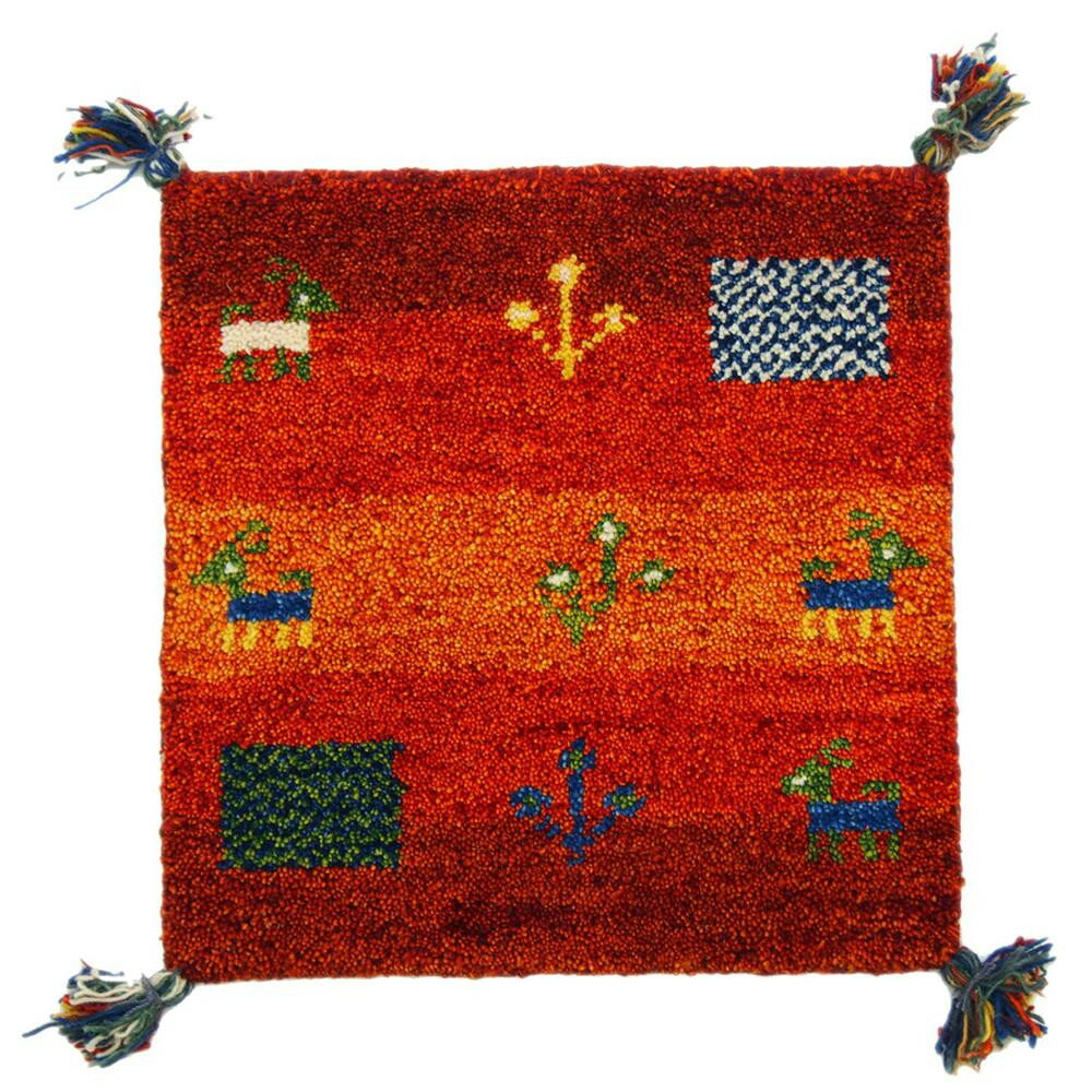 （代引き不可）（同梱不可）ギャッベ チェアパッド GABBEH D16 約40×40cm OR 270034201