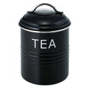(同梱不可) 佐藤金属興業 SALUS 保存容器 バーネット キャニスター 黒 TEA シンプルで使い勝手のいい保存容器
