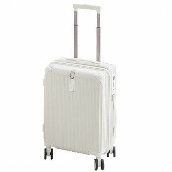 (同梱不可) CICIBELLA(シシベラ) 多機能スーツケース Lサイズ (約110L/7〜10泊) アイボリーホワイト 出会おう、新しい旅