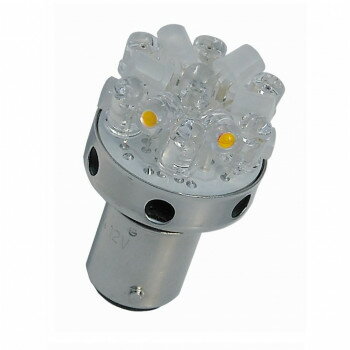 （同梱不可） M＆Hマツシマ (1個)12v BAY15Dレッド＆電球色 18LED スーパーワイドビーム L8184 しっかり照らす!二輪車専用ナンバー照明