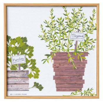（同梱不可） アートフレーム「ハーブコレクション」 YP-02021(パセリアンドタイム) 3082-234 すっきり..
