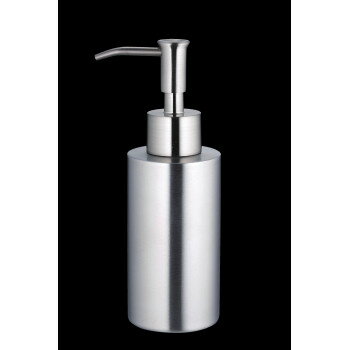 （同梱不可） 佐藤金属興業　SALUS　マトリス　ショートディスペンサー　5.5×7.5×16.5cm シンプルなつや消しのステンレスタイプ