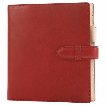 （同梱不可） ASHFORD アシュフォード システム手帳 キュリオ HB×WA5 15mm belt レッド 6128-044 イタリアで丁寧に鞣された表情豊かな革を活かしたお洒落な1冊