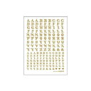 (同梱不可) PADICO パジコ 転写シール 4枚セット アルファベット大文字 404141 転写させたい物の上でシールを擦るだけ!!(3)