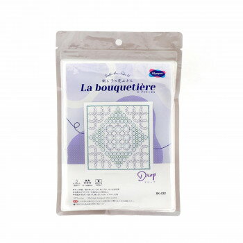 （同梱不可） オリムパス 刺し子の花ふきんキット La bouquetiere Drop SK-432 人気の一目刺しの花ふきん
