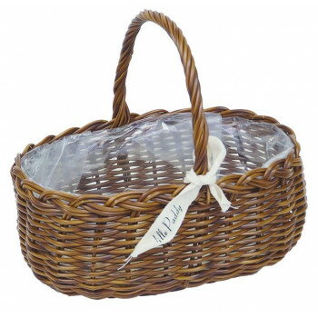 （同梱不可） 村田屋産業 PPラタンバスケット Brown L 3174 PPラタンバスケット(L)