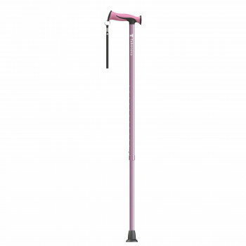 （同梱不可） バンブーステッキ ワイド ピンク 104982 安定感抜群の一本杖