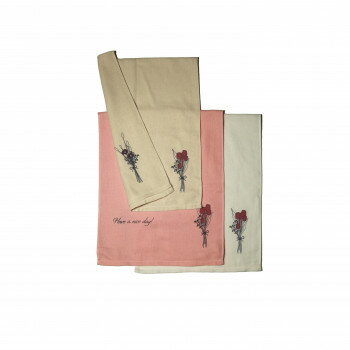 （同梱不可） ツバメタオル 片面ガーゼプリント フェイスタオル 3枚 アソート フラワー その日の気分で..