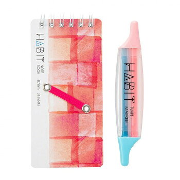 （同梱不可） ナカバヤシ　ハビット　マーカー＆ノート　B7slim　2　NW-SB702-2 習慣化したいときに使..