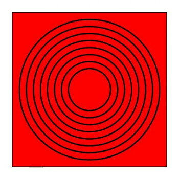 （同梱不可） ユニット ゲージマーカー円形赤 446-85 安全・危険を一目で認識