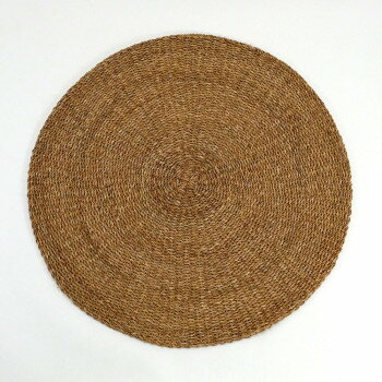 （同梱不可） 志成販売 シーグラスのサークルマット(L) 320010 素朴な風合いが味わい深い シーグラスのサークルマット