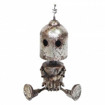 （同梱不可） MURATAYA メタルロボベベット座りS 4512 ブリキ素材のオブジェ