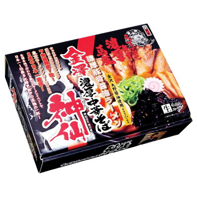 オフィス ユー (代引き不可)(同梱不可)銘店ラーメンシリーズ 新・金澤濃厚中華そば 神仙 (大) 4人前 18セット PB-105