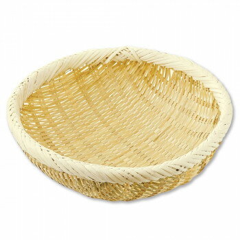 （同梱不可） 萬洋(まんよう) 籐巻深ザル(大) φ28 15-557L 天然素材の味わい