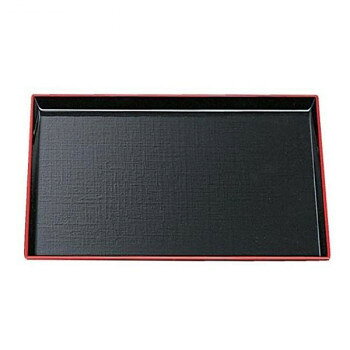 （同梱不可） 長角布目盆 黒天朱SL(ノンスリップ加工) 尺4 50305230 素敵な一品。