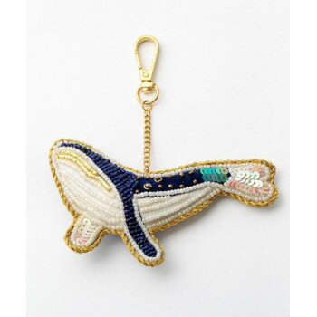 （同梱不可） 東京かんかん ザリ刺繍キーホルダー クジラ M21-1426 クジラのキーホルダー