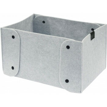 （同梱不可） 日本製 SAKI(サキ) ストレージボックス・フェルト R-309　GR・グレー 軽くて丈夫なフェルト素材の手荷物入れ