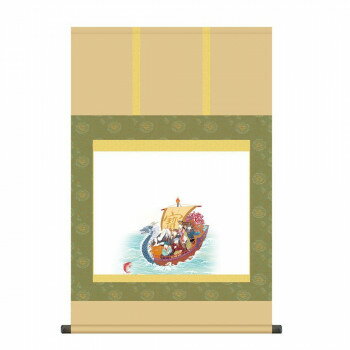 （同梱不可） 納経集印掛軸 七福神巡礼 52.5×80cm N3-004 ご朱印を集め終われば豪華な掛軸に♪