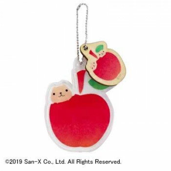 (同梱不可) カピパラさん アクリル&ウッドチャーム アップル KB680C 可愛らしいアクリルチャームです。