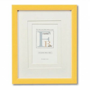 （同梱不可） ベーシック フレーム ダブルマット付インチサイズ イエロー BS-01525 定番のベーシックフレーム