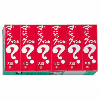 (同梱不可) 寺西化学工業 マジックインキ 大型 6本パック 油性 赤 ML-T2-6P 油性マーカーのロングセラー