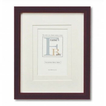 （同梱不可） ベーシック フレーム ダブルマット付インチサイズ ダークブラウン BS-01527 定番のベーシックフレーム