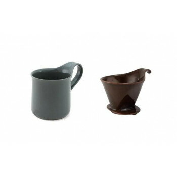 （同梱不可） ZEROJAPAN(ゼロジャパン) ドリッパー＆カフェマグセット CBR/SGY DMZ-15 お手軽ドリップコーヒーセット