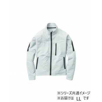 （同梱不可） 桑和 8012-10 長袖ブルゾン LLサイズ シルバーグレー(22) G.G. 不快な静電気からしっかりガード