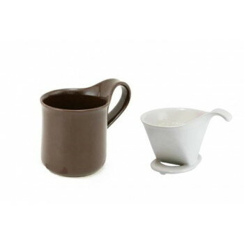 （同梱不可） ZEROJAPAN(ゼロジャパン) ドリッパー＆カフェマグセット WH/DCH DMZ-15 お手軽ドリップコ..