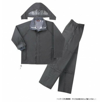 (同梱不可) 弘進ゴム   レインウェア ジャバラン メガ ブラック L H0003CI 引裂き・摩耗に強い全面オックス