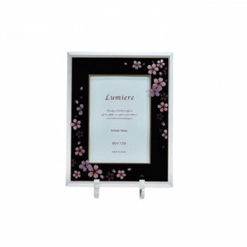 （同梱不可） アルチザングラス写真立て 縦置タイプ 大 黒さくら 32288700r9052 ガラス製フォトフレーム