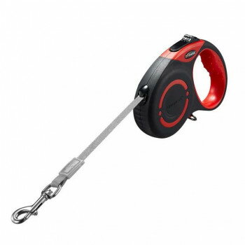 （同梱不可） ドッグネス 伸縮リード スマート S ブライトレッド ブラック×レッドがかっこいい!カンタン操作、快適グリップ