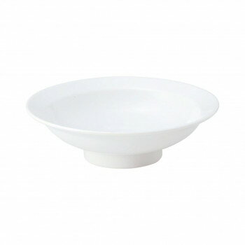 （同梱不可） 光洋陶器 花伝 白翔 8.0丸高台皿 50100075 中華料理の雰囲気にぴったり