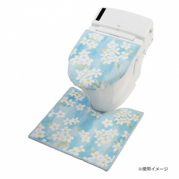 （同梱不可） ジャスミン トイレ2点セット(兼用フタカバー・トイレマット) 　ヨコズナクリエーション ..