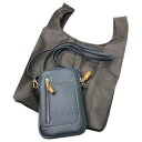 (同梱不可) DAICO Pisoraro(ピソラロ) バンブー スマホポシェット(エコバック付属) ネイビー PR141 エコバッグが付属されたスマホポシェット