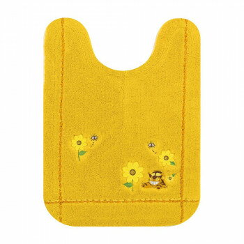 （同梱不可） センコー となりのトトロ 花のバス停 トイレマット 約80×60cm イエロー 197