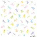 (同梱不可) シモジマ HEIKO(ヘイコー) 002403900 包装紙 半才 パステルベア 50枚 パステル調の色取り取りのベアー