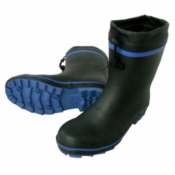 （同梱不可） 喜多 安全ショートゴム長靴(カバー付) 5L(29.5〜30.0cm) ブルー KR7310 脱ぎ履きしやすい..