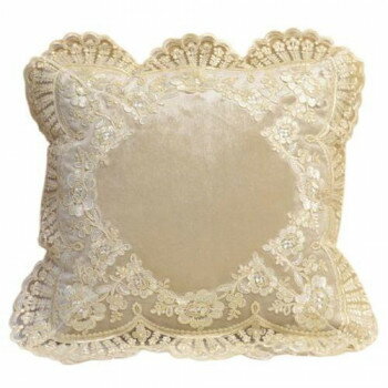 （同梱不可） アクロスシーズ 豪華レースベルベットクッションカバー SMP-909BE 豪華レース