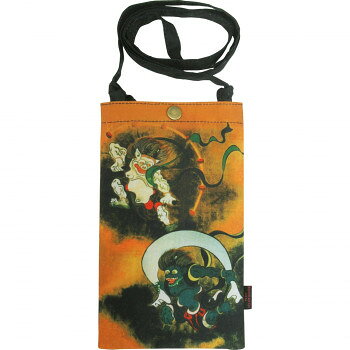 （同梱不可） 名画 スマホショルダーバッグ 尾形光琳「風神雷神」 AS-00915 ショルダー紐は取り外し可