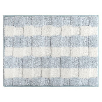 （同梱不可） 瞬間吸水!しゃりさらバスマット　45X60cm　ブルー 柔らかなポリエステル糸+吸水材