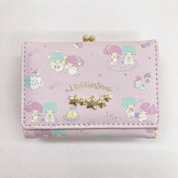 (同梱不可) サンリオ LittleTwinStars 口金財布 ピンク KL17-2 人気キャラクターの可愛い口金財布