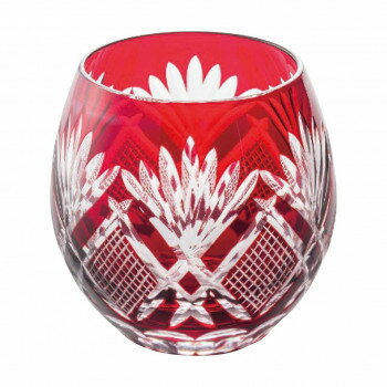 （同梱不可） 手づくり切子フリーグラス ルビーレッド KRF-50R 4116-049 ギフトにおすすめ