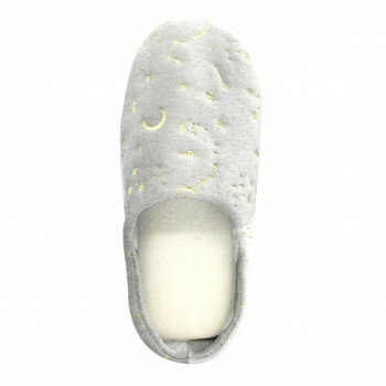 （同梱不可） PAGE ONE ページワン　星空バブーシュタイプスリッパ　09　CROUDY　GRK1497 足にフィット..