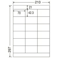 東洋印刷 ナナワードラベル LDZ18P A4/18面 500枚 / レーザープリンター用ラベル紙 / 178099