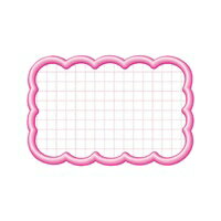 立体枠で目を引きます。・パンフレットスタンド・規格：中 雲型・色：ピンク・縦60×横90mm・材質：アイボリー紙（260g／）・入数：50枚・アミ目：5×5mm