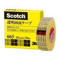 樂天商城 - スリーエムジャパン スコッチ透明両面テープ665-1-18 18mm×30m / 接着テープ / 295102