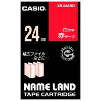カシオ計算機 ラベルテープ XR-24ARD 赤に白文字 24mm / ラベルライター用テープカートリッジ / 353917 カシオ計算機 ラベルテープ XR-24ARD 赤に白文字 24mm / ラベルライター用テープカートリッジ / 353917