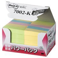 Label Paper - スリーエムジャパン Post-it 再生紙経費削減 7002-K 混色 / のりつきメモ / 461067